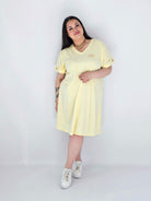 Sukienka Plus Size Luźna Z Dekoltem V I Ozdobnym Detalem Stylowa XL
