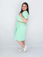 Sukienka Plus Size Luźna Z Dekoltem V I Ozdobnym Detalem Stylowa XL