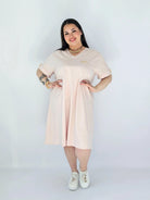 Sukienka Plus Size Luźna Z Dekoltem V I Ozdobnym Detalem Stylowa XL