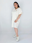 Sukienka Plus Size Luźna Z Dekoltem V I Ozdobnym Detalem Stylowa XL