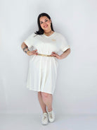 Sukienka Plus Size Luźna Z Dekoltem V I Ozdobnym Detalem Stylowa XL