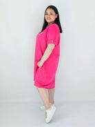 Sukienka Plus Size Luźna Z Dekoltem V I Ozdobnym Detalem Stylowa XL