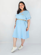 Sukienka Plus Size Luźna Z Dekoltem V I Ozdobnym Detalem Stylowa XL