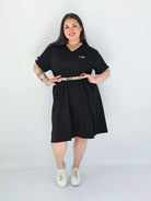 Sukienka Plus Size Luźna Z Dekoltem V I Ozdobnym Detalem Stylowa XL