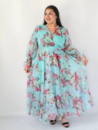 Sukienka Plus Size Maxi Kwiatowa Zwiewna Elegancja Stylowa XL