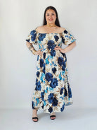 Sukienka Plus Size Maxi W Kwiaty Z Marszczoną Górą – Zwiewna I Kobieca XXL Stylowa XL Stylowa XL
