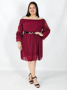 Sukienka Plus Size z koronkowymi rękawami - Hiszpanka Stylowa XL