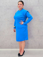 Sukienka Plus size z długim rękawem prążkowana Stylowa XL