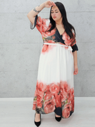 Sukienka Różany Powiew Elegancji Stylowa XL