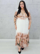 Sukienka Różany Powiew Elegancji Stylowa XL