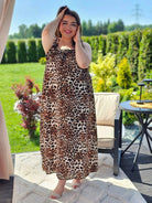 Sukienka “Dzika Natura” - panterka Stylowa XL