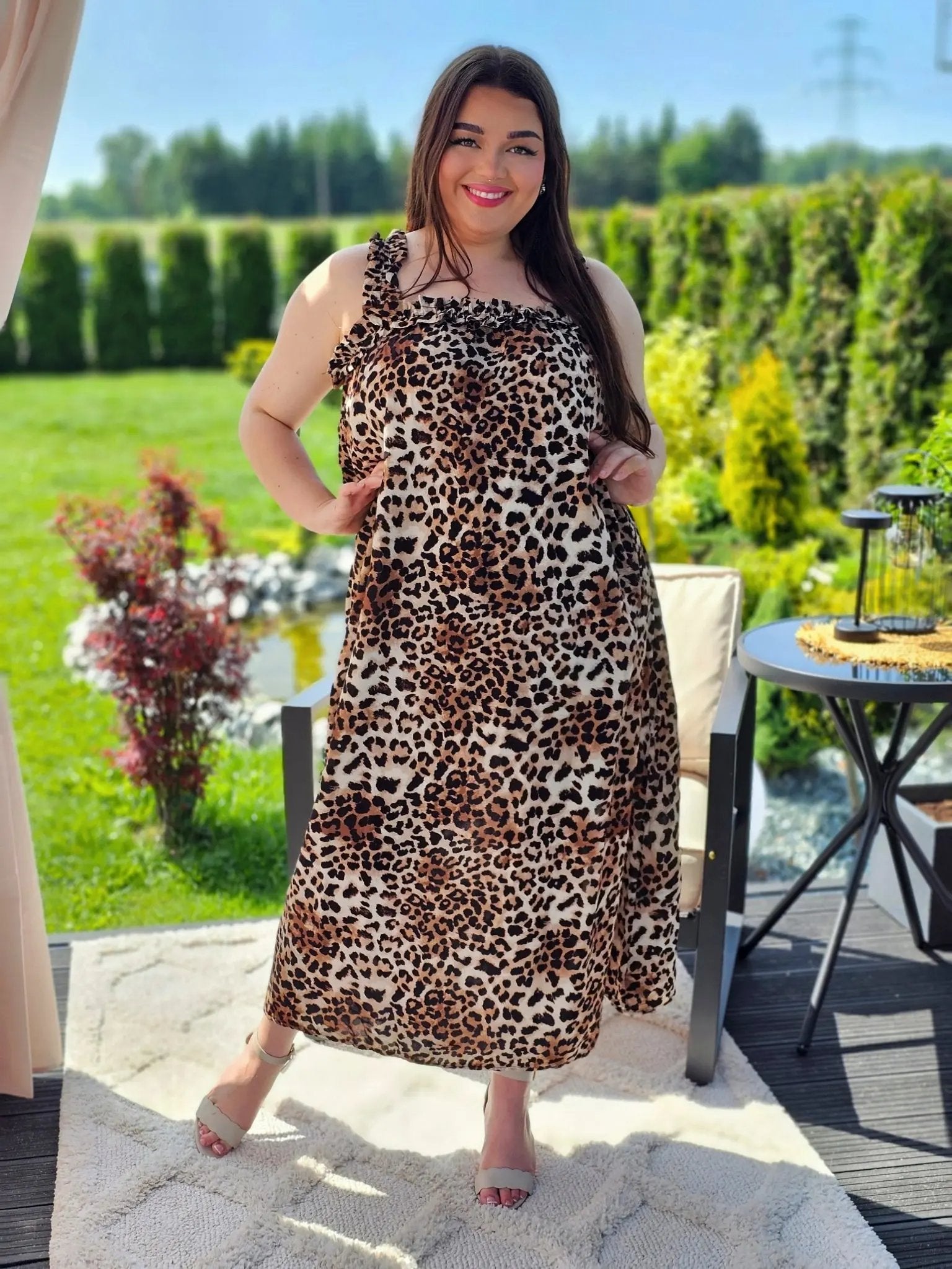 Sukienka “Dzika Natura” - panterka Stylowa XL