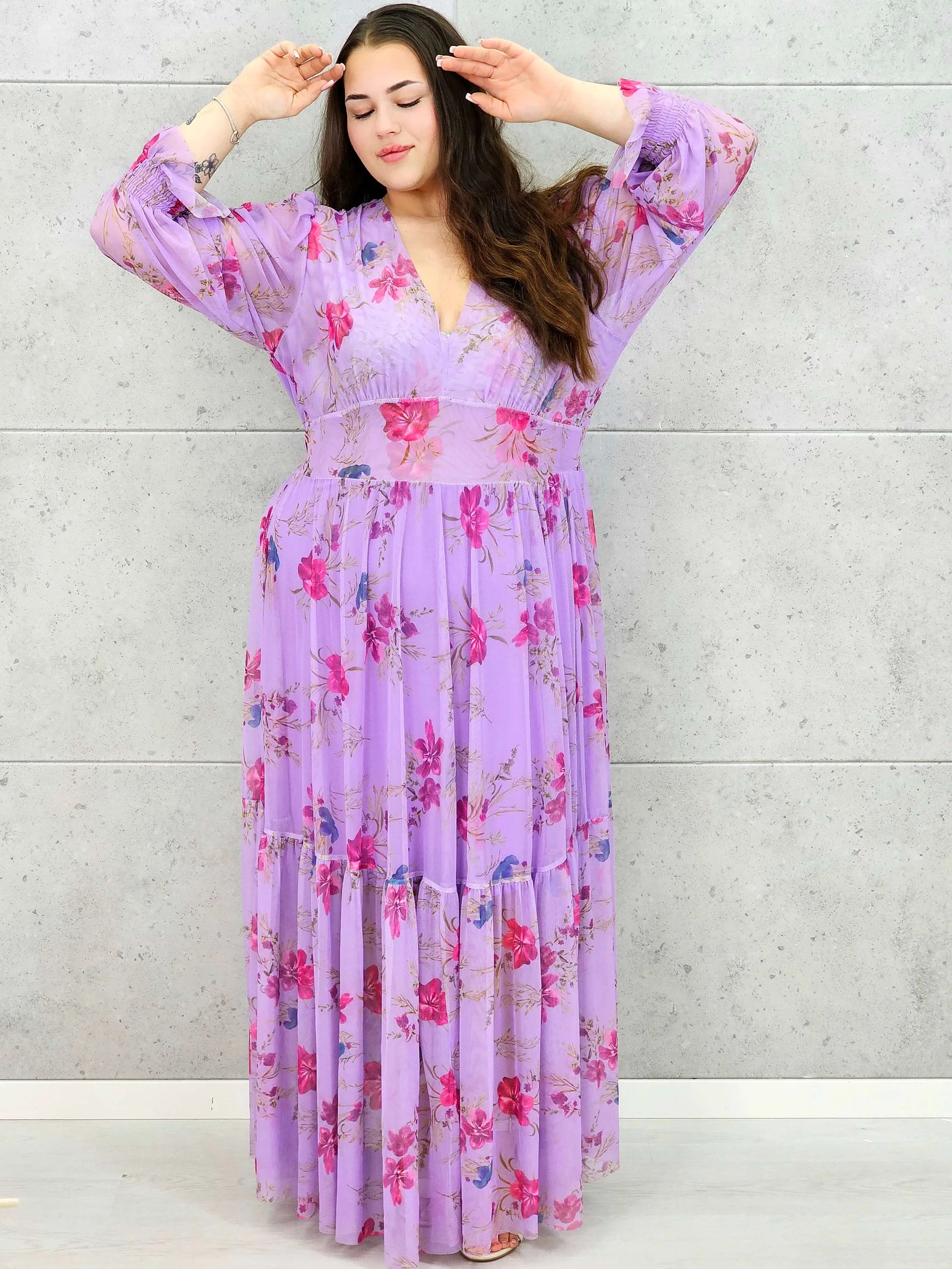 Sukienka "Lawendowy Ogród" Stylowa XL