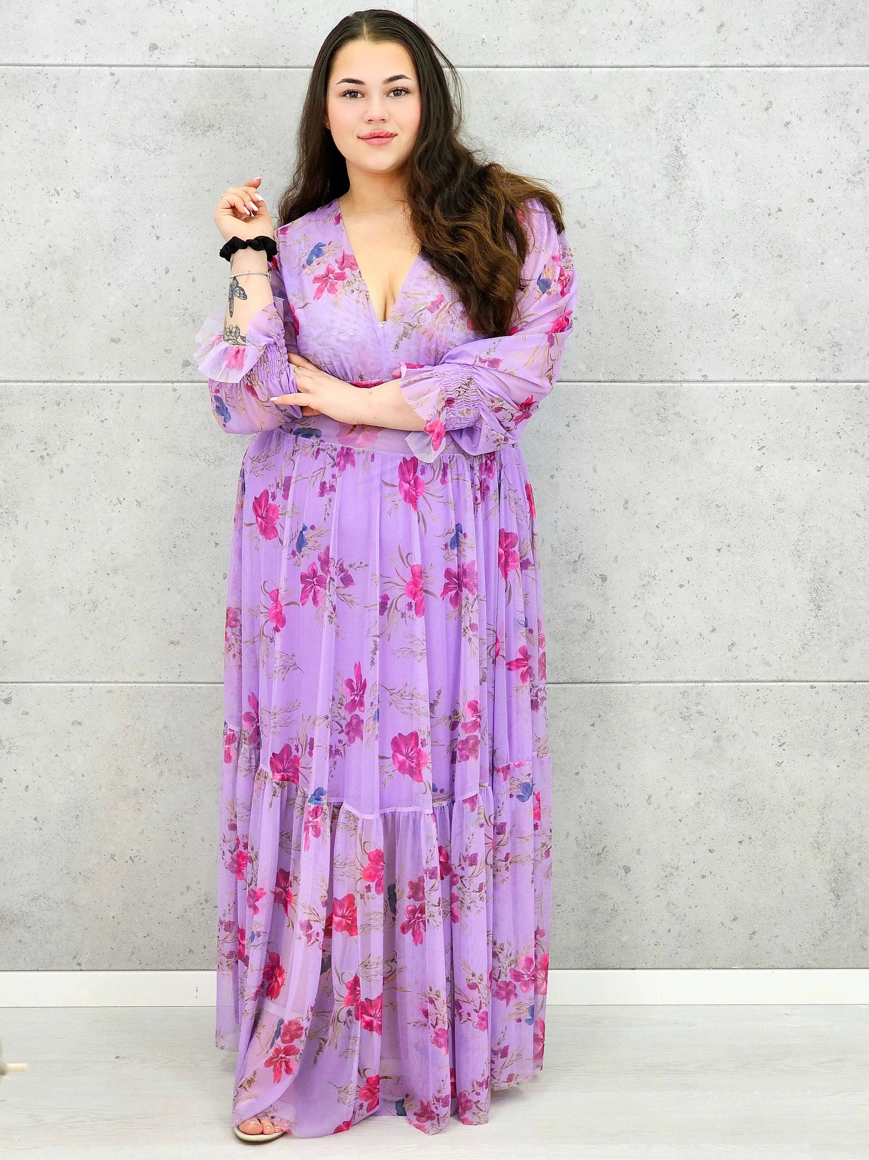 Sukienka "Lawendowy Ogród" Stylowa XL