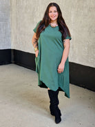 Sukienka basic z krótkim rękawem Stylowa XL