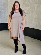 Sukienka basic z krótkim rękawem Stylowa XL