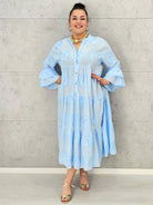 Sukienka bawełniana z haftem Stylowa XL