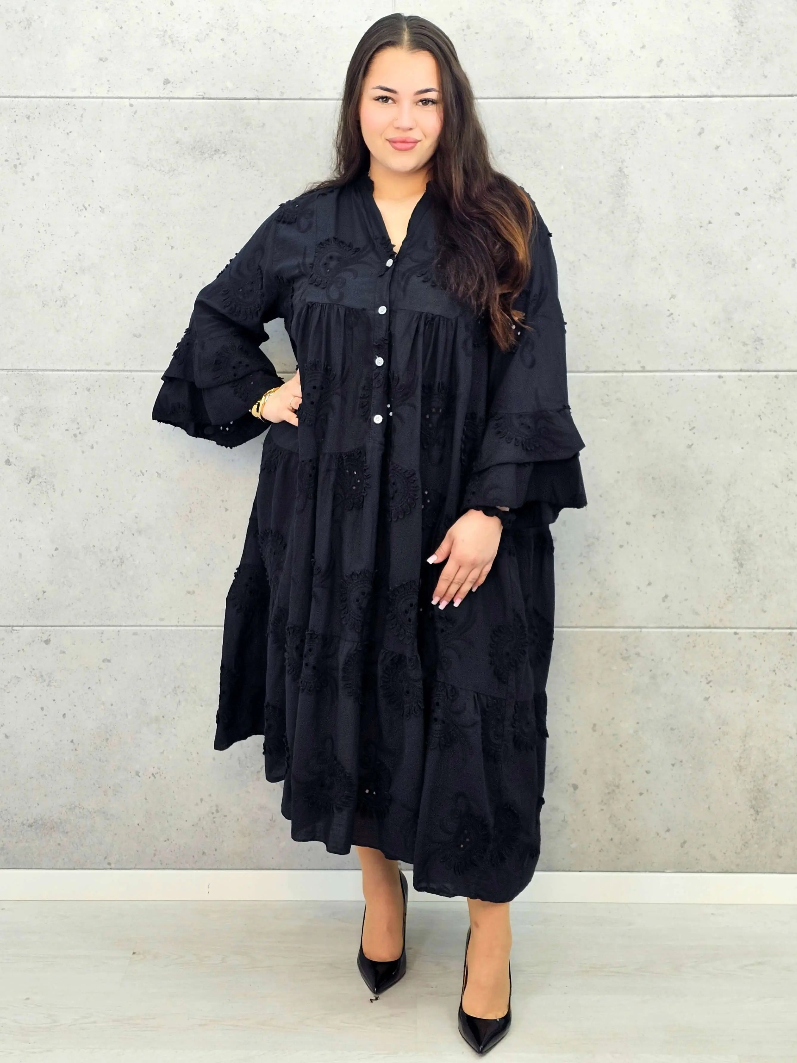 Sukienka bawełniana z haftem Stylowa XL