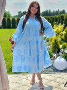 Sukienka bawełniana z haftem Stylowa XL