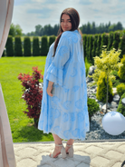 Sukienka bawełniana z haftem Stylowa XL