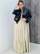 Sukienka boho maxi z falbanami Stylowa XL