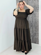 Sukienka boho maxi z falbanami Stylowa XL