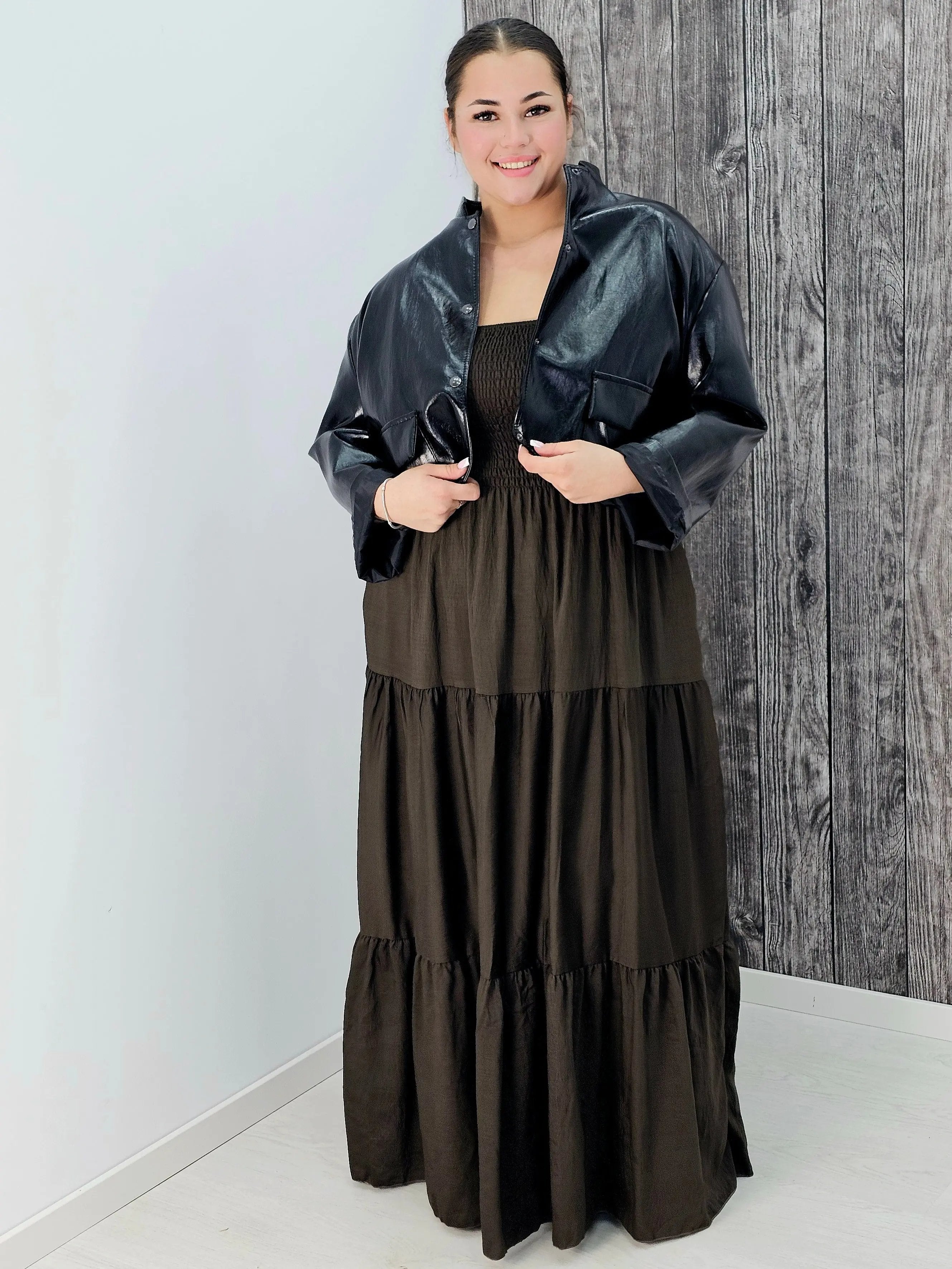 Sukienka boho maxi z falbanami Stylowa XL