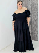 Sukienka boho maxi z falbanami Stylowa XL