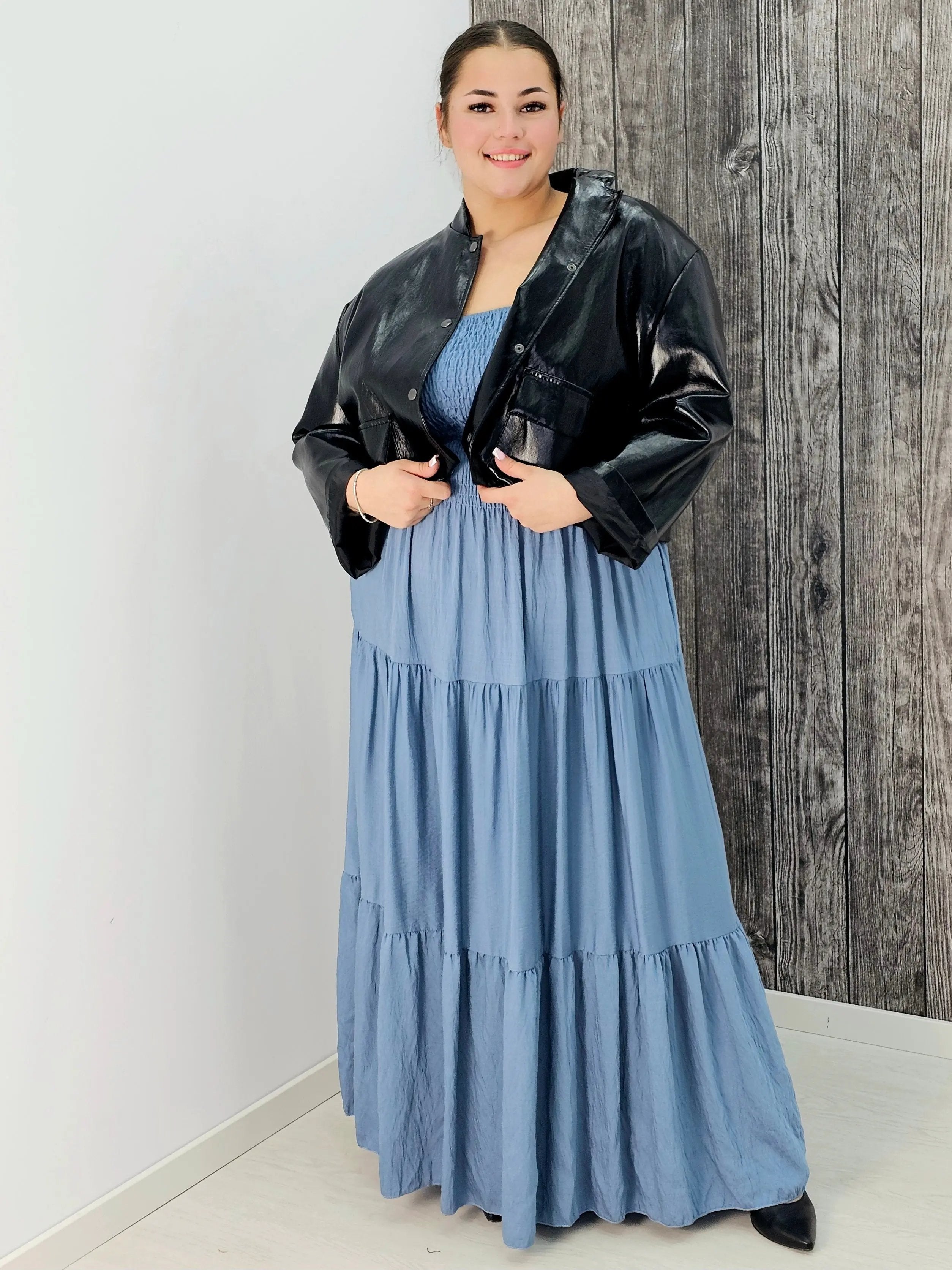 Sukienka boho maxi z falbanami Stylowa XL