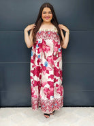 Sukienka boho z szydełkową górą i kwiatowym printem Stylowa XL