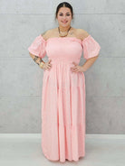 Sukienka długa w kropki Stylowa XL