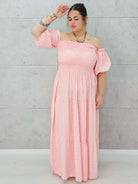 Sukienka długa w kropki Stylowa XL