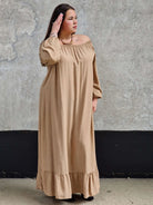 Sukienka długa,  hiszpanka z falbanką - dwa kolory Stylowa XL