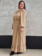 Sukienka długa,  hiszpanka z falbanką - dwa kolory Stylowa XL