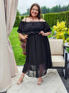 Sukienka hiszpanka midi z falbanami - kilka kolorów Stylowa XL