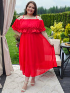 Sukienka hiszpanka midi z falbanami - kilka kolorów Stylowa XL