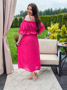 Sukienka hiszpanka midi z falbanami - kilka kolorów Stylowa XL