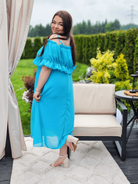 Sukienka hiszpanka midi z falbanami - kilka kolorów Stylowa XL