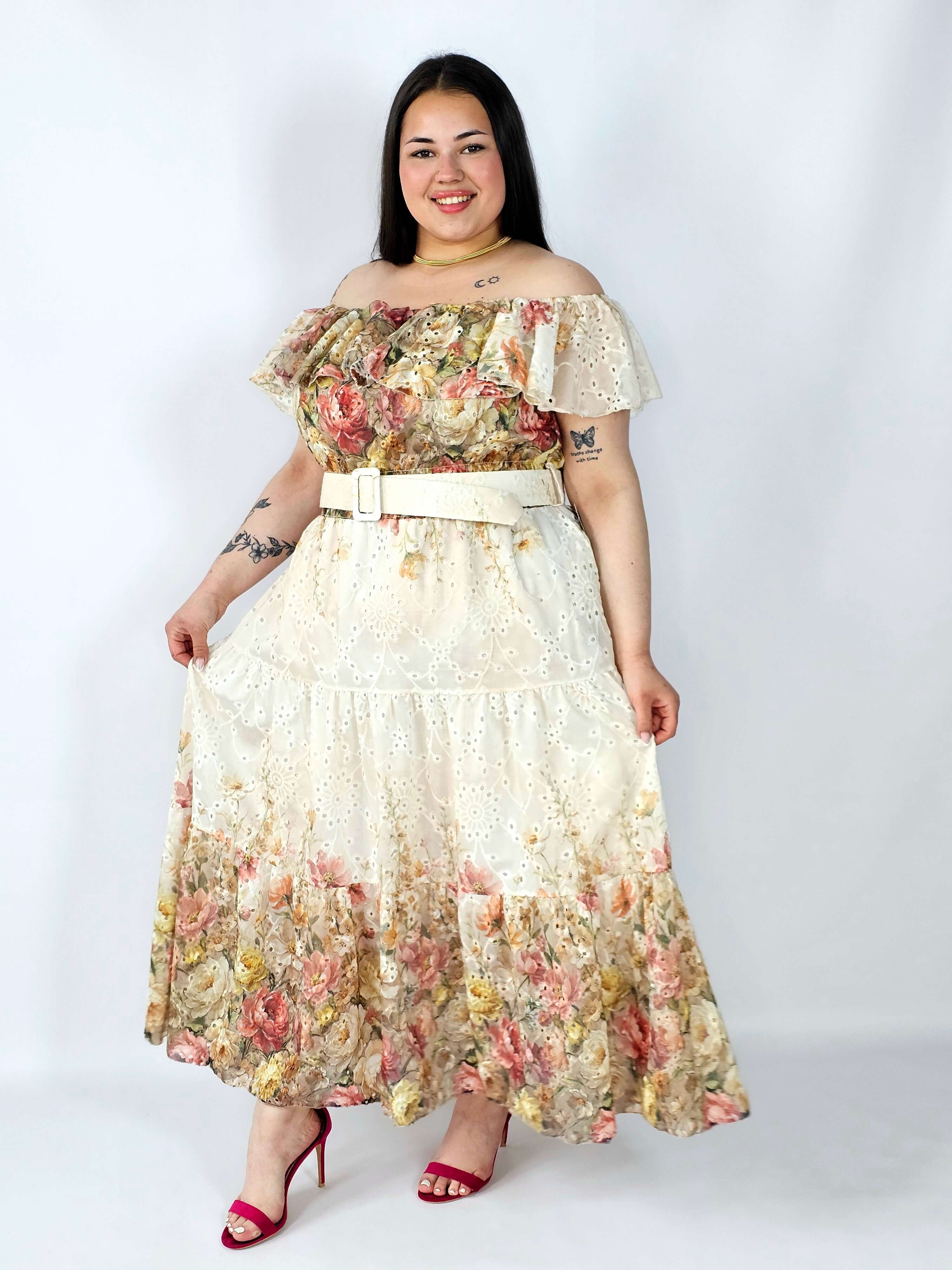 Sukienka hiszpanka plus size haftowana – romantyczna lekkość i styl XXL Stylowa XL