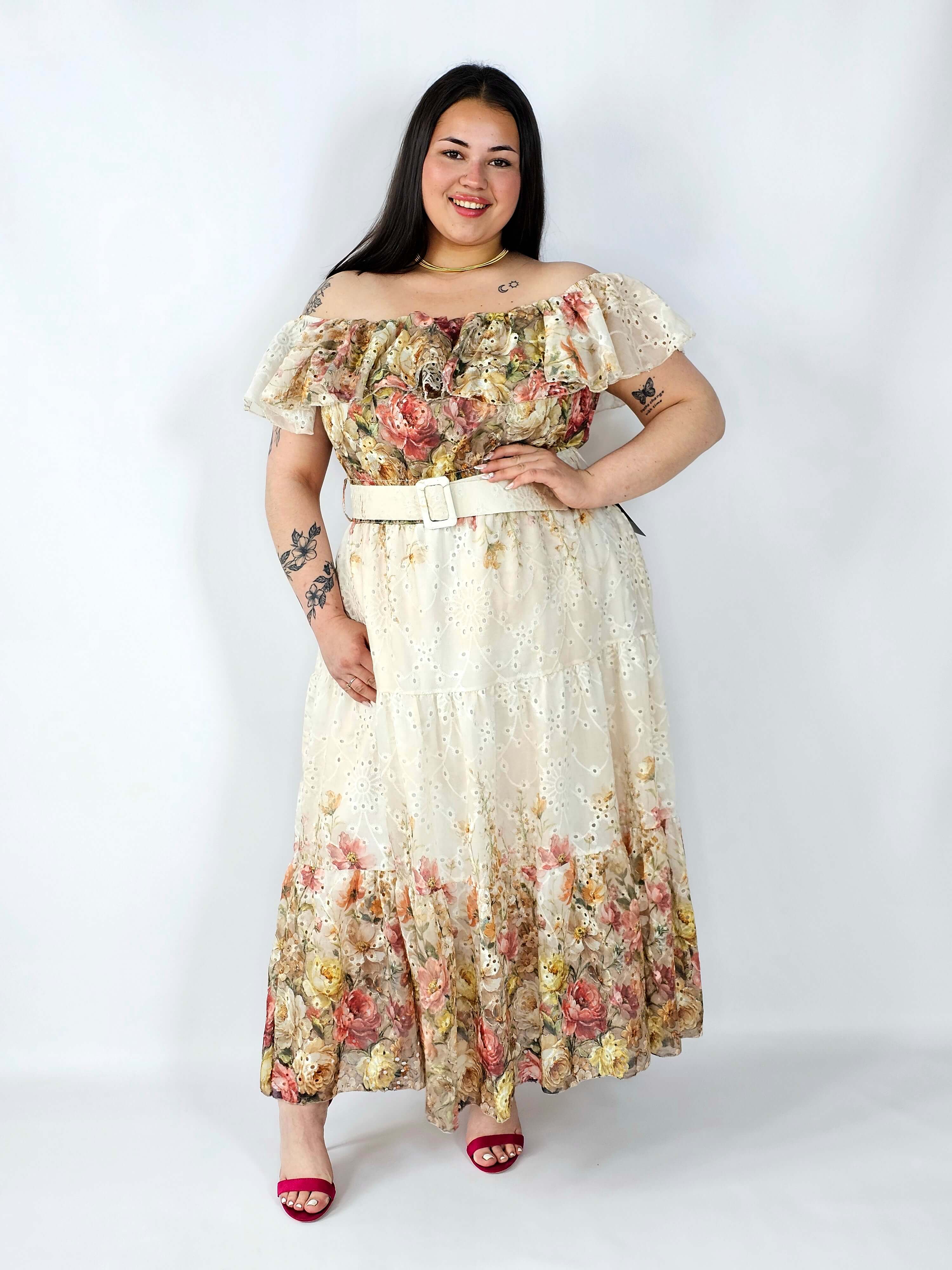 Sukienka hiszpanka plus size haftowana – romantyczna lekkość i styl XXL Stylowa XL