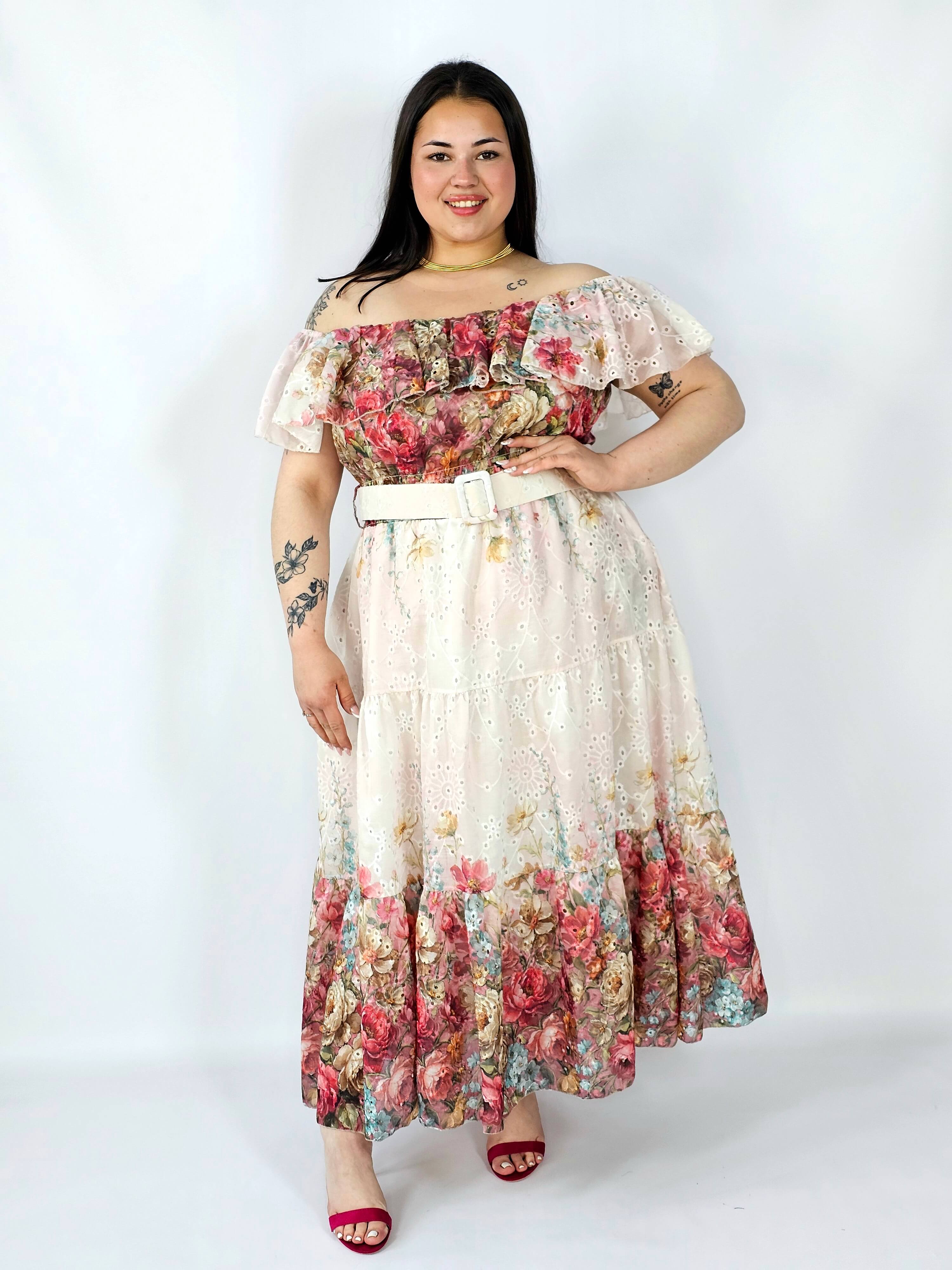 Sukienka hiszpanka plus size haftowana – romantyczna lekkość i styl XXL Stylowa XL