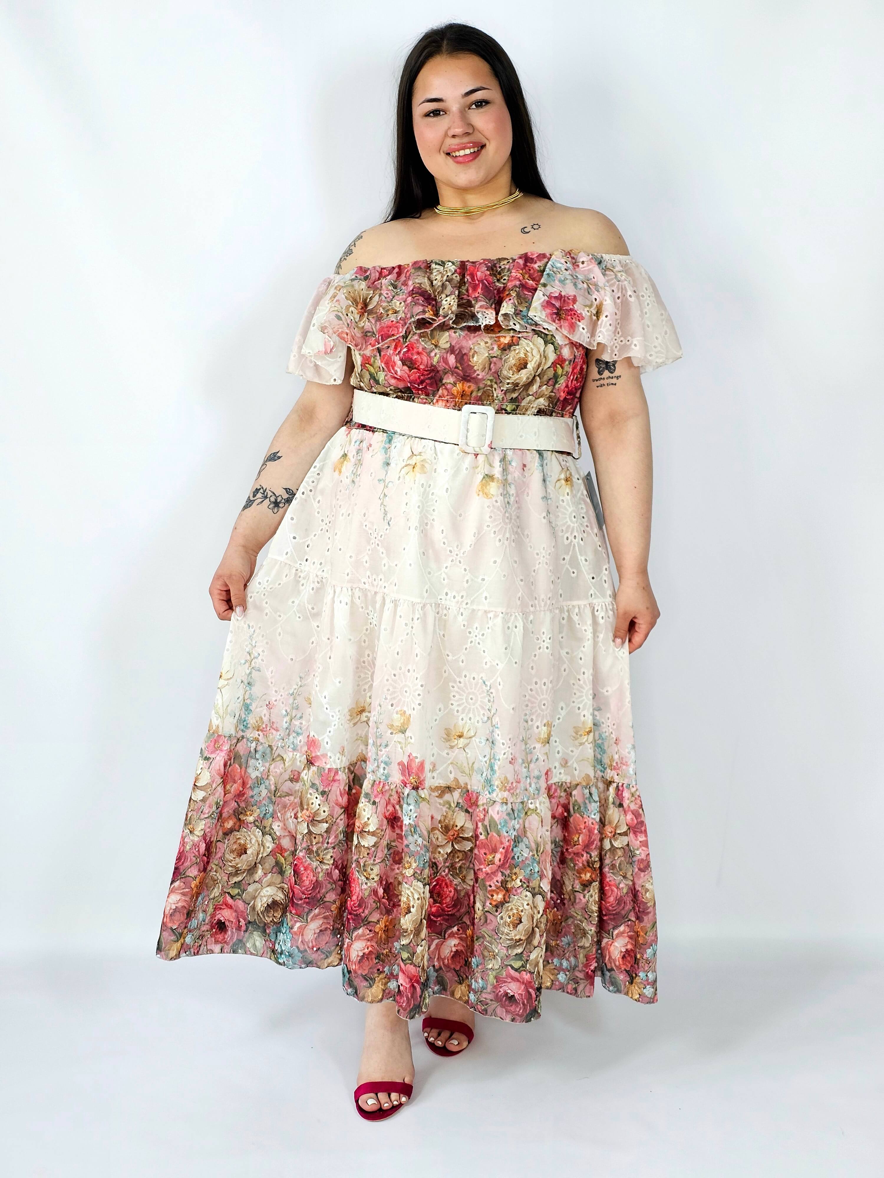 Sukienka hiszpanka plus size haftowana – romantyczna lekkość i styl XXL Stylowa XL
