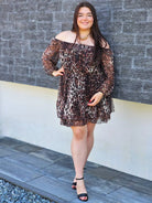 Sukienka hiszpanka w panterkę plus size – zmysłowa i modna. Stylowa XL