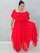 Sukienka hiszpanka z falbaną Stylowa XL