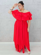 Sukienka hiszpanka z falbaną Stylowa XL