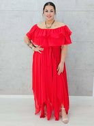 Sukienka hiszpanka z falbaną Stylowa XL