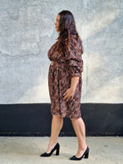 Sukienka hiszpanka z marszczonym rękawem Stylowa XL