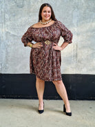 Sukienka hiszpanka z marszczonym rękawem Stylowa XL