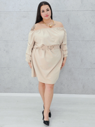 Sukienka hiszpanka z paskiem. Stylowa XL