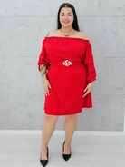 Sukienka hiszpanka z paskiem. Stylowa XL